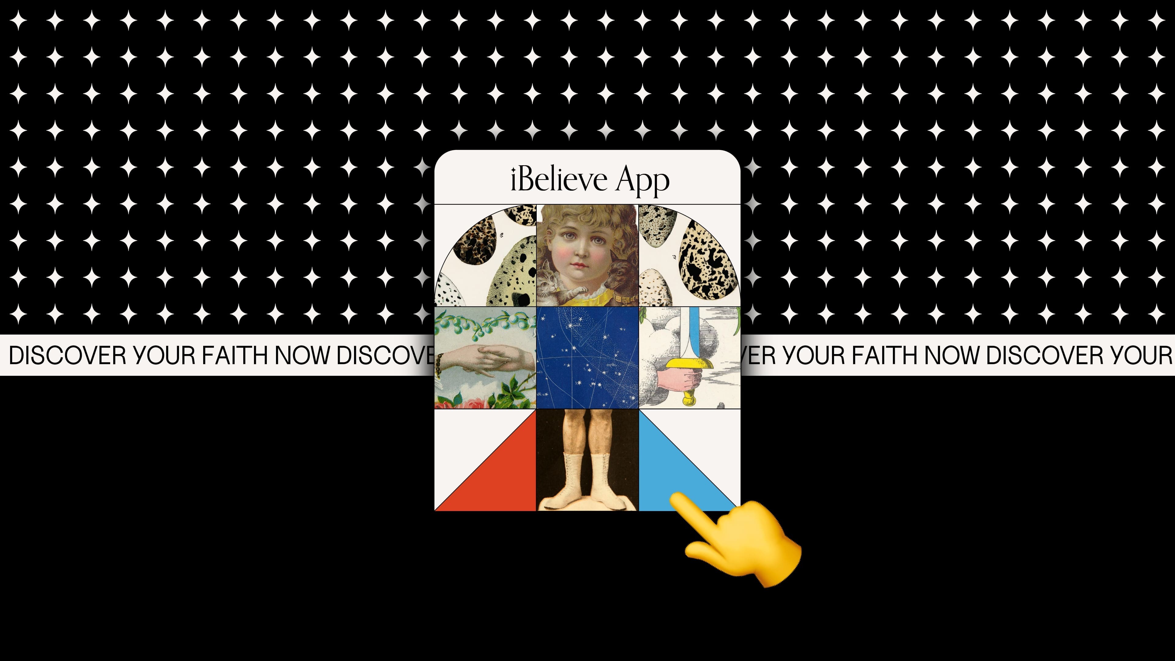 The picture shows the performative presentation of the app iBelieve.